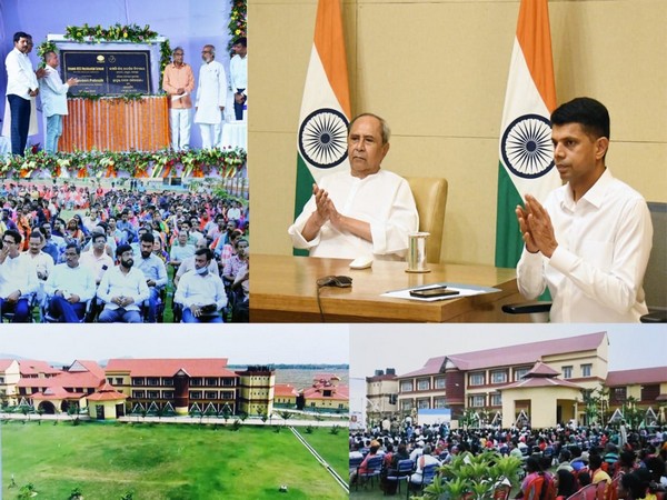 Odisha Chief Minister Naveen Patnaik inaugurates free residential school in Balasore. (ANI/photo)