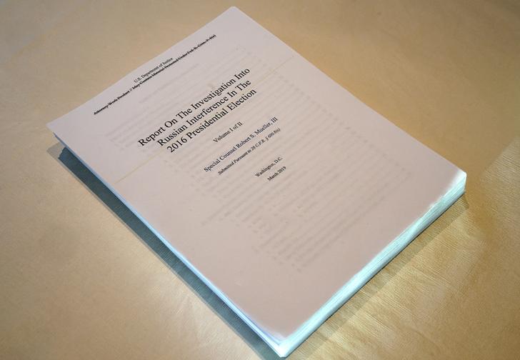 The United States Department of Justice on Thursday released a redacted version of the special counsel Robert Mueller's report (Photo/Reuters Pictures)