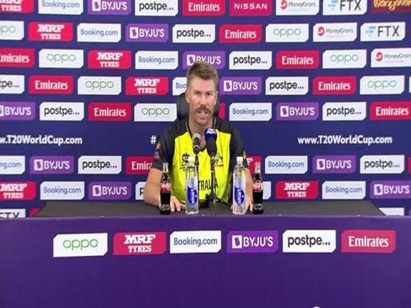 David Warner in the post-match presser (Photo: ICC)