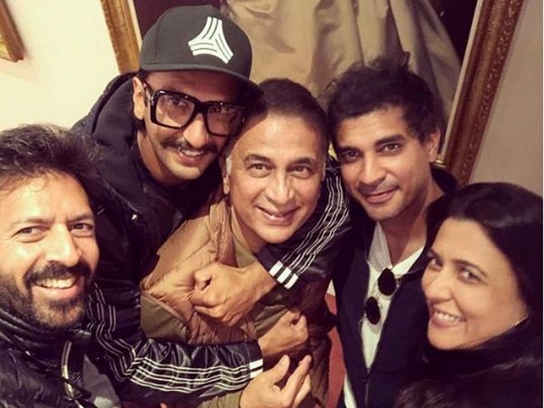 Kabir Khan, Ranveer Singh, Sunil Gavaskar, Tahir Raj Bhasin and Mini Mathur, Picture courtesy: Instagram