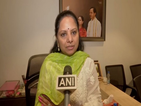 Telangana Rashtra Samithi leader Kalvakuntla Kavitha (Photo/ANI)