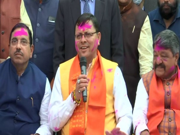 Uttarakhand Chief Minister Pushkar Singh Dhami, Union Minister Pralhad Joshi, National General Secretary of BJP Kailash Vijayvargiya (Photo:ANI)