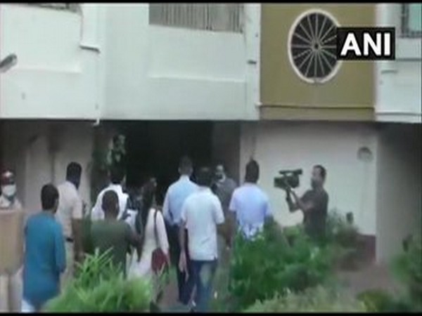 Visual from the residence of Rhea Chakraborty's brother Showik Chakraborty. [Photo/ANI]