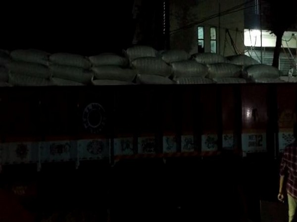 The lorry seized by Tadepalli police team on Wednesday. photo/ANI