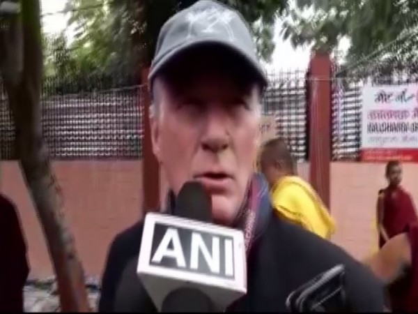 American actor Richard Gere speaking to ANI in Bihar (Photo/ANI)