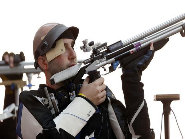 Italy's Niccolo Campriani competes in the men's 50m rifle shooting at the London 2012 Olympics