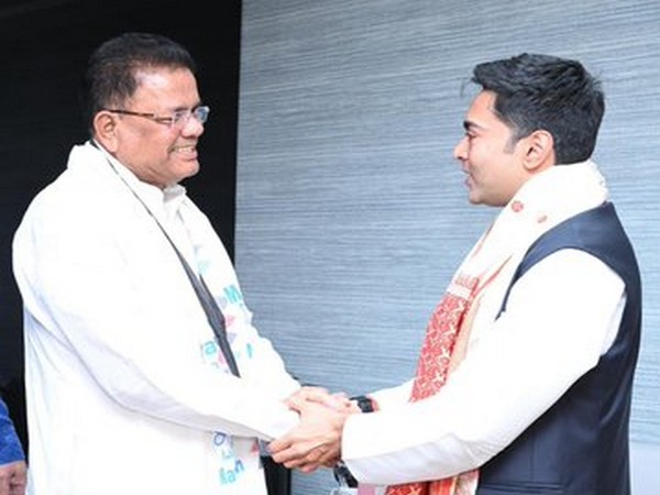 Ripun Bora with Abhishek Banerjee. (File photo)