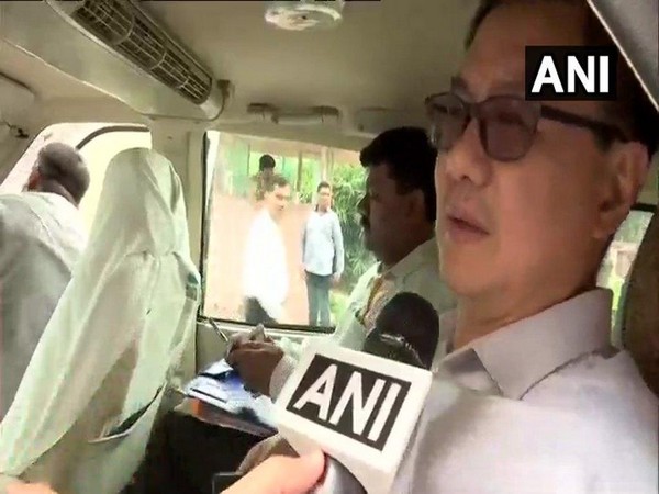 Union Sports Minister Kiren Rijiju talking to ANI in New Delhi on Thursday