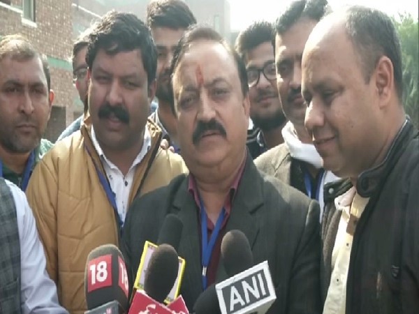 AAP leader Rajesh Rishi speaking to media in New Delhi on Tuesday.