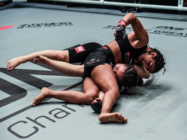 Indian Mixed Martial Arts (MMA) fighter Ritu Phogat during a fight (Image: ONE Championship's Twitter)