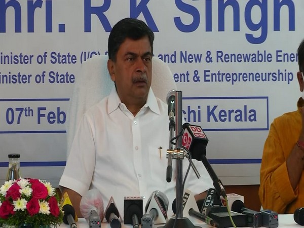 Union Power Minister RK Singh during a press conference in Kochi on Sunday. (Photo/ANI)