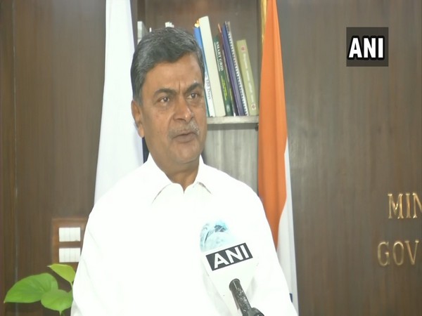 RK Singh, Minister of State for Power (Independent Charge) speaking to ANI on Wednesday in New Delhi. (Photo/ANI)