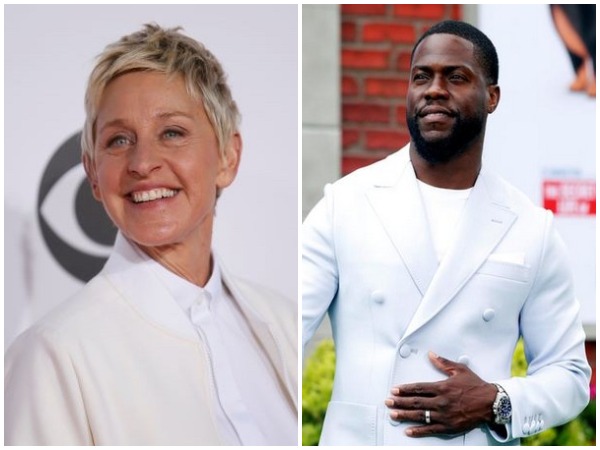 Ellen DeGeneres and Kevin Hart