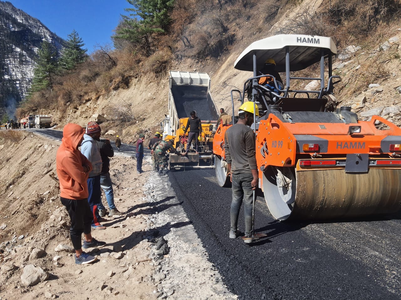 Road construction in Dharchula (Photo/ANI)