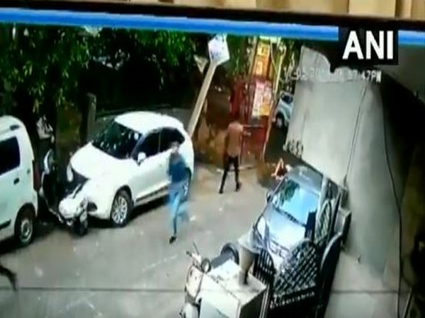 Visual from the accident spot in Rohini sector 15. [Photo/ANI]