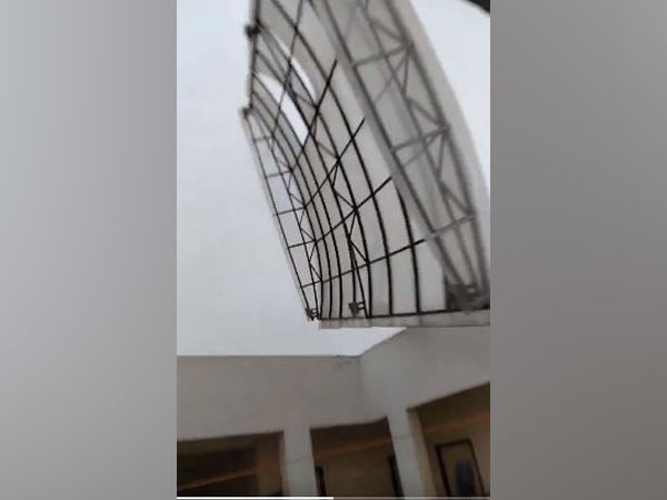 Roof of an undergraduate hostel of AIIMS Bhubaneswar was blown away (pic courtesy- Twitter ,Principal Director General , PIB )