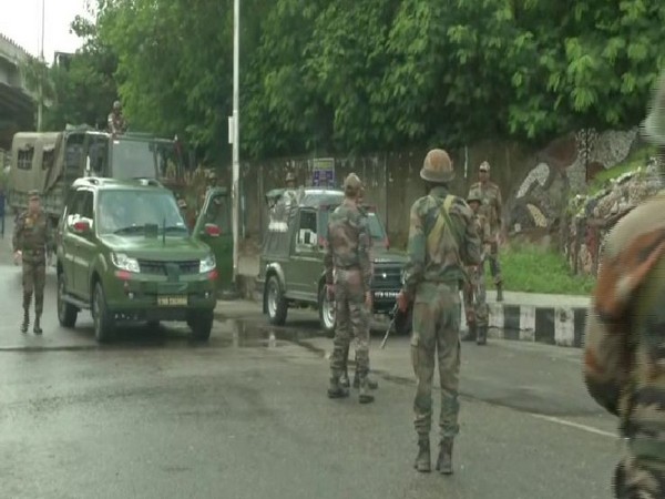 Security beefed up in Jammu on Mpnday. Photo/ANI