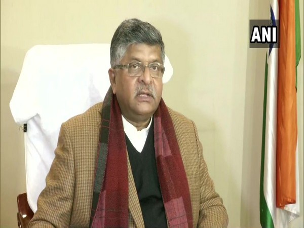 Union Law Minister Ravi Shankar Prasad speaking to reporters in New Delhi on Wednesday. Photo/ANI