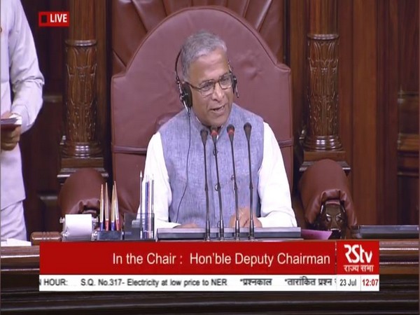 Deputy Chairman Harivansh Narayan Singh adjourned Rajya Sabha till 2 pm. Photo/RSTV