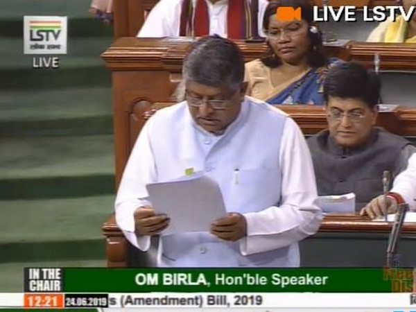 Ravi Shankar Prasad in Lok Sabha