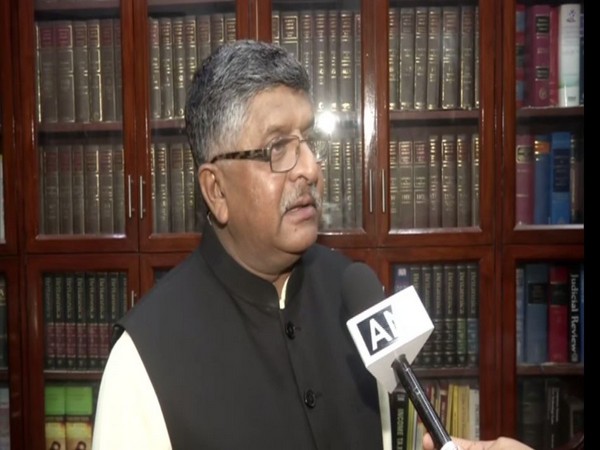 Union Law Minister Ravi Shankar Prasad speaking to ANI in New Delhi on Tuesday.