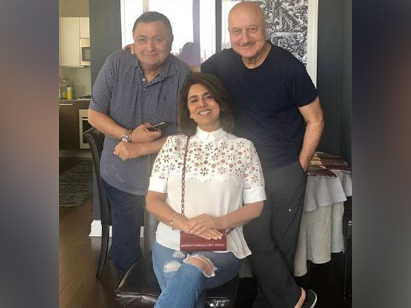 Rishi Kapoor, Neetu Kapoor and Anupam Kher, Picture courtesy: Instagram