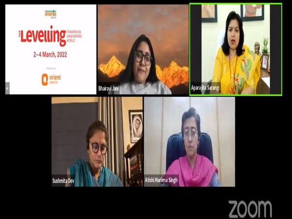 BJP MP Aparajita Sarangi, Atishi Marlena, Aam Aadmi Party MLA, Sushmita Dev, Trinamool Congress MP (Photo:Facebook/Ananta Aspen Centre)