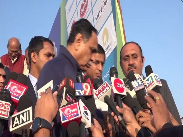 Chief Minister Vijay Rupani walked away of media persons as a reporters sought his response on children deaths. (Photo/ANI)