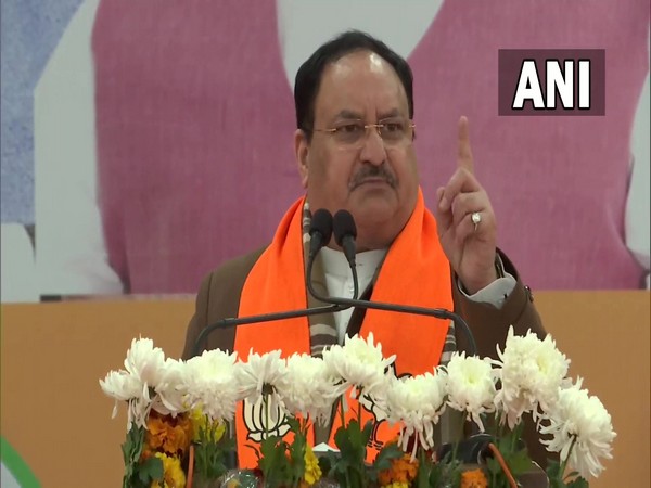 BJP chief JP Nadda in Hapur (Photo/ANI)