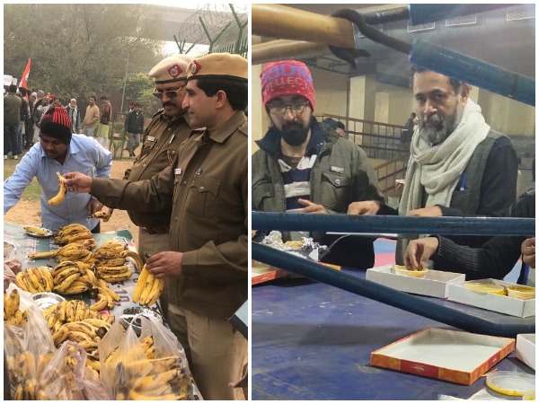 Refreshments being served to detained protesters at delhi's Surjmal and Rajiv Gandhi stadiums. (Photo/ANI)