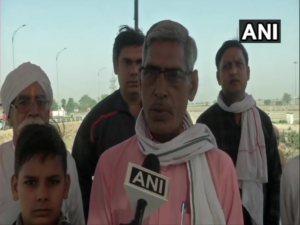 Raj Kumar, a Palwal block committee member, speaking to ANI on Saturday. Photo/ANI