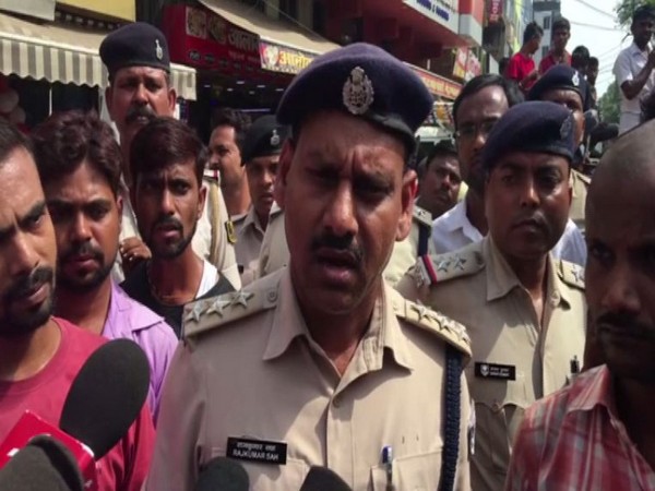 Deputy Superintendent of Police (DSP) Rajkumar Sah speaking to reporters in Gaya on Monday. Photo/ANI
