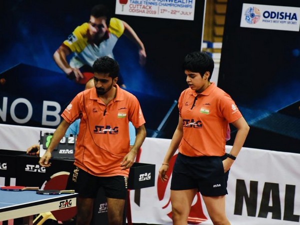 Indian Table Tennis mixed doubles pair of G Sathiyan and Archana Kamath (Photo/SAI Media Twitter)