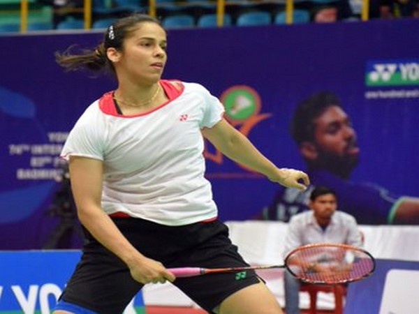 Saina Nehwal faced a defeat at the hands of Denmark's Mia Blitchfeldt 21-15, 25-27, 12-21. (Photo/BAI Media Twitter)