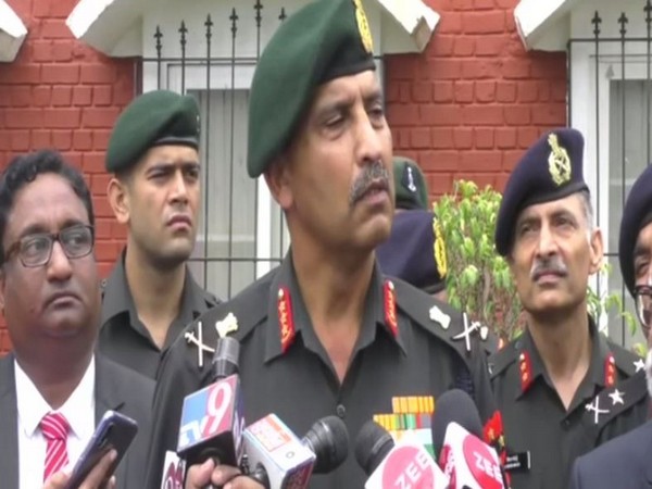 Lt Gen SK Saini, GOC-in-C, Southern Command, speaking to the media in Pune on Monday. Photo/ANI
