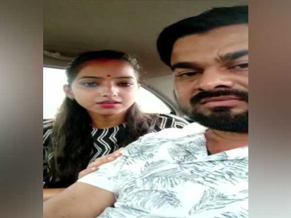 Sakshi Misra, the daughter of BJP lawmaker Rajesh Misra, with her husband.