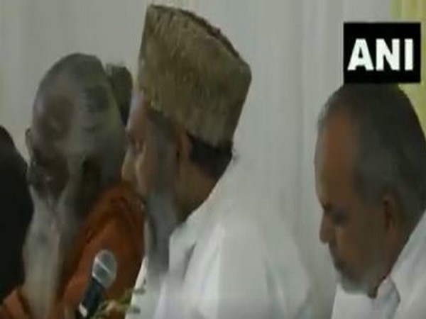 Maulana Asghar Ali Salafi speaking at NSA Ajit Doval's residence in New Delhi on Sunday