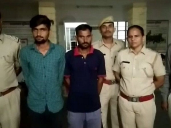 The two accused arrested by  Jodhpur Police for giving life threat to Salman Khan. (Photo/ANI)