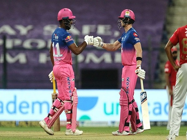 RR batsman Sanju Samson and skipper Steve Smith (Image: BCCI/IPL)