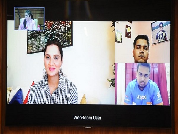 Sania Mirza during the panel discussion on Tuesday (Image: Lok Sabha's Twitter)