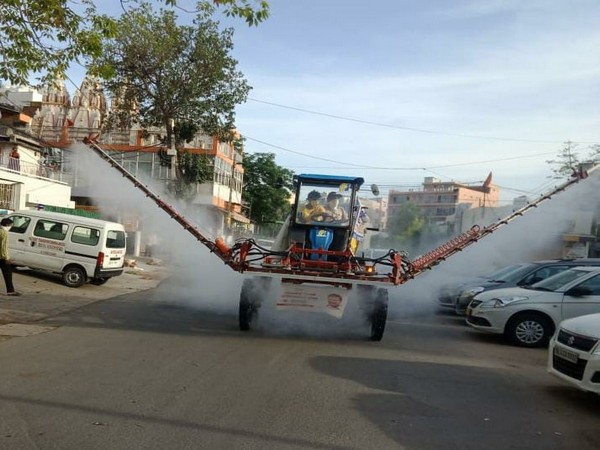 Sanitisation work in Delhi on Monday. Photo/ANI