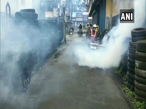 Sanitisation drive being conducted in parts of Siliguri. [Photo/ANI]