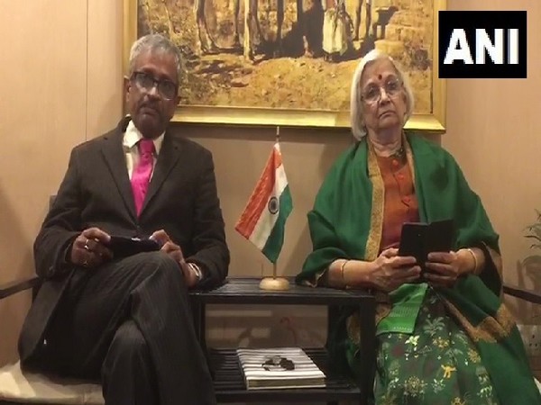 Supreme Court-appointed mediators Sanjay Hegde on left with Sadhna Ramachandran.
