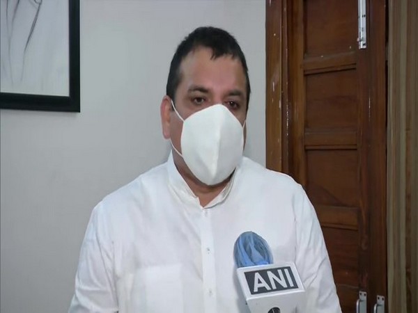 AAP MP Sanjay Singh speaking to ANI in New Delhi on Thursday.