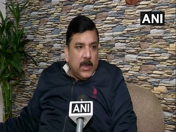 AAP leader Sanjay Singh speaking to ANI in New Delhi.