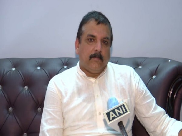 AAP MP Sanjay Singh speaking to ANI in Lucknow on Sunday. [Photo/ANI]