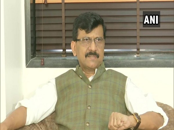 Shiv Sena leader Sanjay Raut speaking to ANI in Mumbai on Thursday.