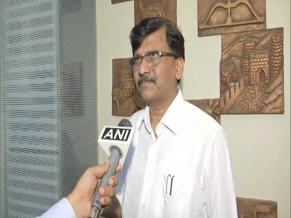 Shiv Sena leader Sanjay Raut talking to ANI on Friday in New Delhi. Photo/ANI