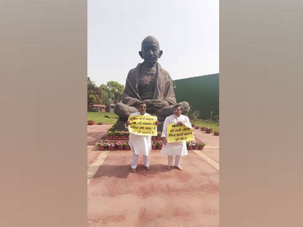 AAP MPs protesting against the NCT Bill.