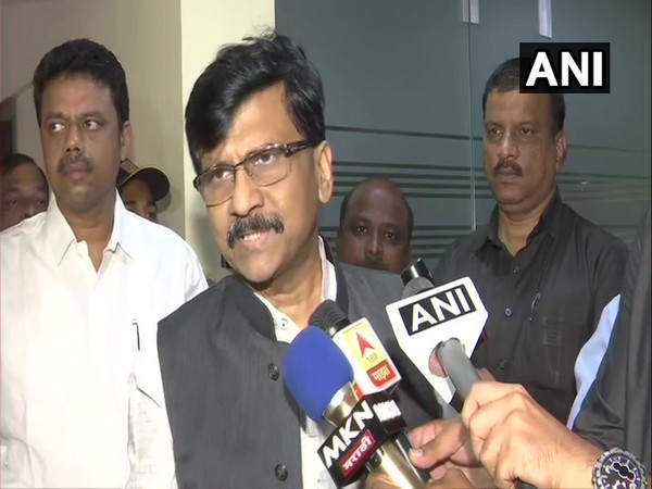 Shiv Sena leader Sanjay Raut speaking to media in Mumbai on Thursday. Photo/ANI